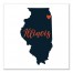 Designs Direct Creative Group Blue and Orange Illinois Pride 16x16 Canvas Wall Art
