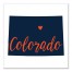 Designs Direct Creative Group Blue and Orange Colorado Pride 16x16 Canvas Wall Art