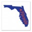 Designs Direct Creative Group Blue and Orange Florida Pride 16x16 Canvas Wall Art