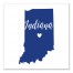 Designs Direct Creative Group Blue and White Indiana Pride 16x16 Canvas Wall Art
