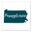 Designs Direct Creative Group Teal and White Pennsylvania Pride 16x16 Canvas Wall Art