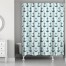 Anchor Stripes Green 71x74 Shower Curtain