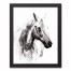 Black and White Watercolor Horse Wall Art
