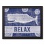 Relax Whale 11x14 Black Framed Canvas