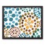 Colorful Floral Dots 16x20 Black Framed Canvas