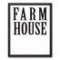 Farm House 16x20 Black Framed Canvas