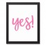 Yes 11x14 Black Framed Canvas