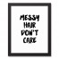 Messy Hair Don't Care 11x14 Black Framed Canvas