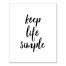 Keep Life Simple Wall Art