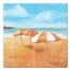 Striped Beach Umbrellas Wall Art