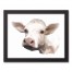 Painterly Calf 11x14 Black Framed Canvas