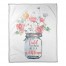 Wildflower Mason Jar 30x40 Coral Fleece Blanket