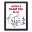 Game Day Play 11x14 Personalized Black Framed Canvas