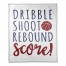 Dribble, Shoot, Rebound, Score 30x40 Coral Fleece Blanket