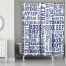 Basketball Words 71x74 Shower Curtain
