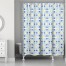 Vintage Blue Tile 71x74 Shower Curtain