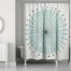 Mod Blue Sun 71x74 Shower Curtain
