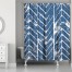 Blue Stamped Chevron 71x74 Shower Curtain