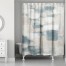 Neutral Brush Strokes 71x74 Shower Curtain