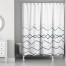Navy Tribal Lines 71x74 Shower Curtain