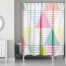 Pastel Geo Triangles 71x74 Shower Curtain