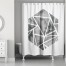 Shattered Hexagon 71x74 Shower Curtain