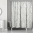 Soft Blue Damask 71x74 Shower Curtain