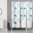 Zig Zag Squares 71x74 Shower Curtain