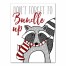 Bundle Up Raccoon 12x16 Canvas Wall Art