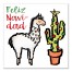 Feliz Navidad Llama 16x16 Canvas Wall Art