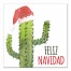 Feliz Navidad Cactus 12x12 Canvas Wall Art