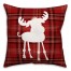 Plaid Baby Moose Pillow