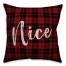 Nice vs Naughty Distressed Pillow