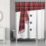 Snowman Scarf and Buttons 71x74 Shower Curtain