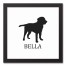 Lab Silhouette 12x12 Personalized Black Framed Canvas