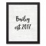 Family Name EST on Crackle  11x14 Personalized Black Framed Canvas