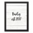 Family Name EST on Faux Wood 11x14 Personalized Black Framed Canvas