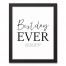 Best Day Ever Mixed Font with Date 11x14 Personalized Black Framed Canvas