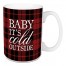 Baby it's Cold Outside Plaid 15 oz Mug