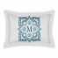 Blue Tile Border Standard Personalized Brushed Poly Sham