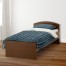 Navy Box and Dash Pattern Duvet