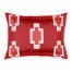 Red Tribal Block Pattern Sham