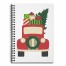 Vintage Christmas Truck 6x8 Ruled Spiral Notebook