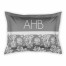 Sketched Gray Flowers Standard Personalized Brushed Poly Sham