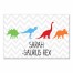 Personalized Name-Saurus Rex Dino 12x18 Personalized Canvas Wall Art