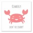 Don't Be Crabby 16x16 Personalized Canvas Wall Art