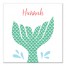 Mermaid Tail 16x16 Personalized Canvas Wall Art