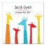 Giraffe Family 16x16 Personalized Canvas Wall Art