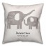 Happy Elephants  18x18 Personalized Spun Poly Pillow