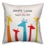 Giraffe Family  18x18 Personalized Spun Poly Pillow